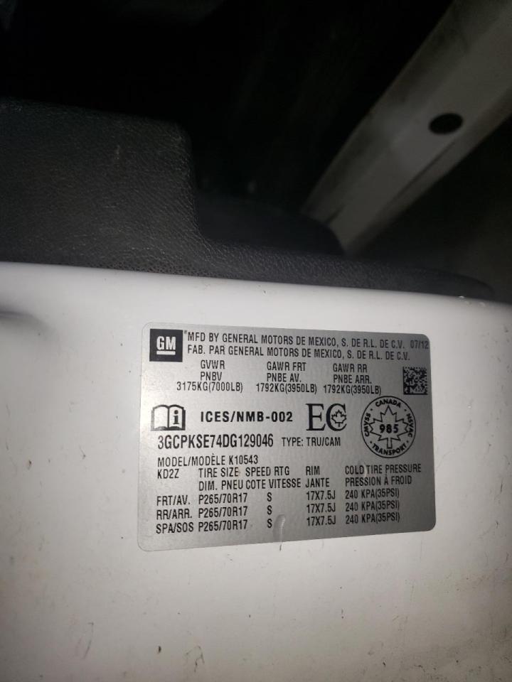 Photo 10 from auction – 2013 CHEVROLET SILVERADO with VIN 3GCPKSE74DG129046