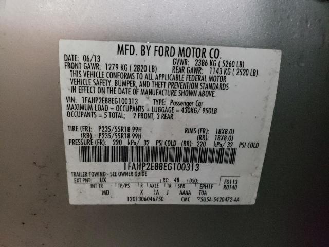 Photo 10 from auction – 2014 FORD TAURUS SEL with VIN 1FAHP2E88EG100313