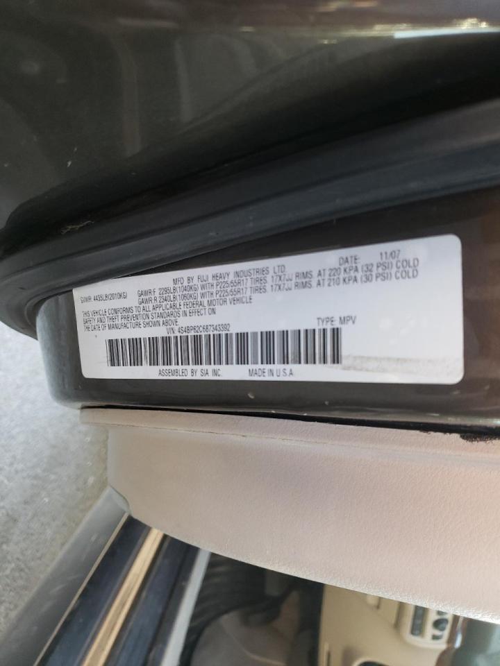 Photo 10 from auction – 2008 SUBARU OUTBACK 2. with VIN 4S4BP62C687343392