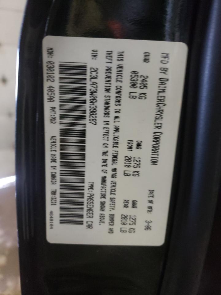 Photo 10 from auction – 2006 CHRYSLER 300C SRT-8 with VIN 2C3LA73W06H398287