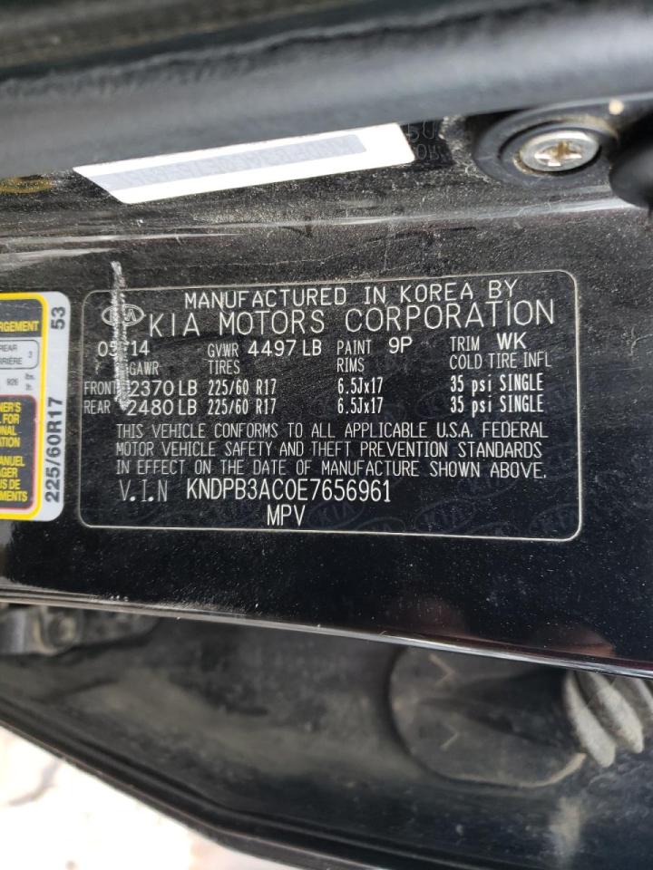 Photo 10 from auction – 2014 KIA SPORTAGE B with VIN KNDPB3AC0E7656961
