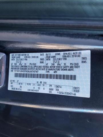 Photo 10 from auction – 2016 FORD ESCAPE SE with VIN 1FMCU0G70GUA74747