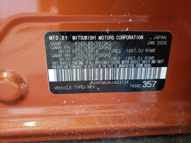 Photo 10 from auction – 2020 MITSUBISHI OUTLANDER with VIN JA4AR3AU4LU023124