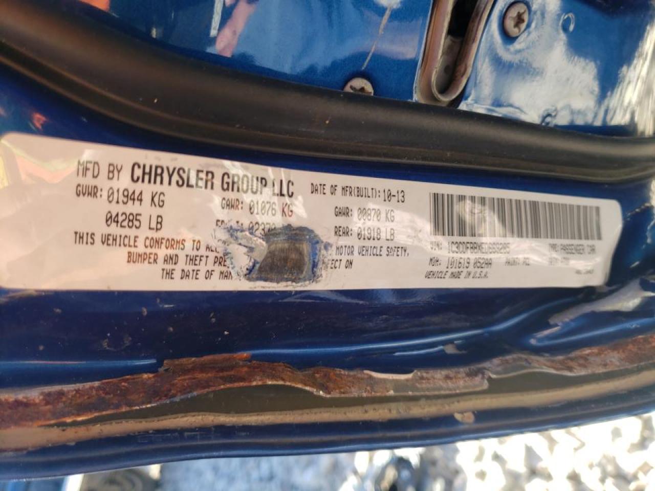 Photo 10 from auction – 2014 DODGE DART SXT with VIN 1C3CDFBBXED669285