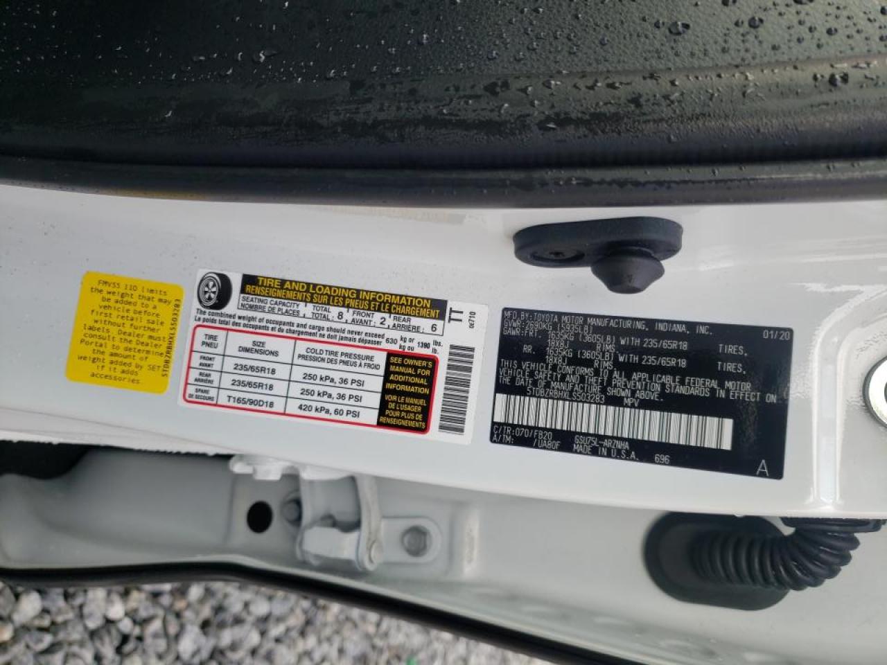 Photo 10 from auction – 2020 TOYOTA HIGHLANDER with VIN 5TDBZRBHXLS503283