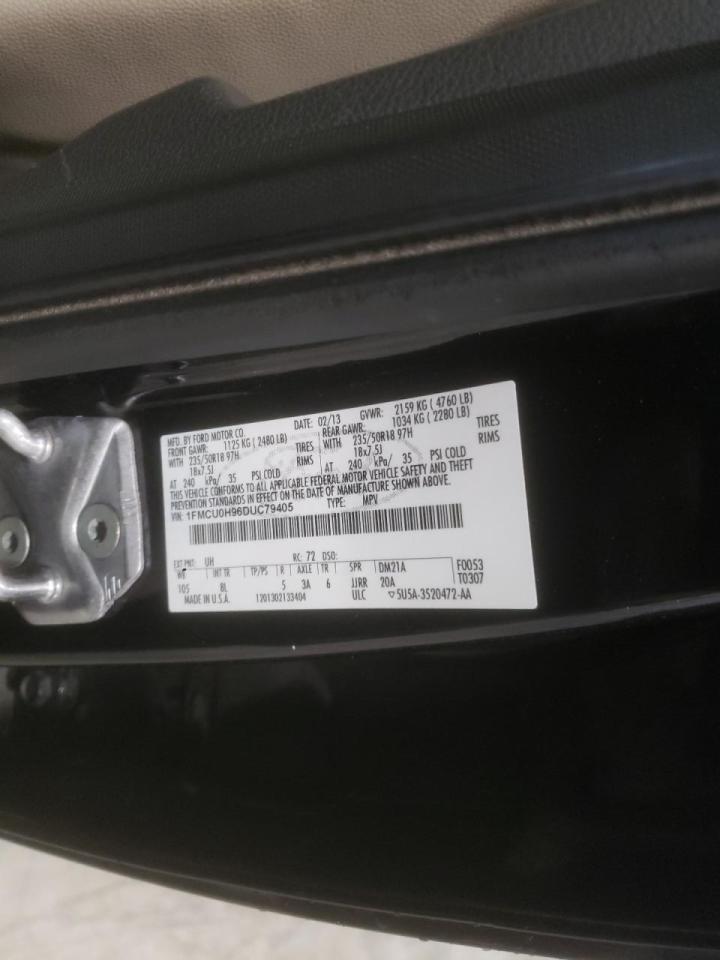 Photo 10 from auction – 2013 FORD ESCAPE SEL with VIN 1FMCU0H96DUC79405