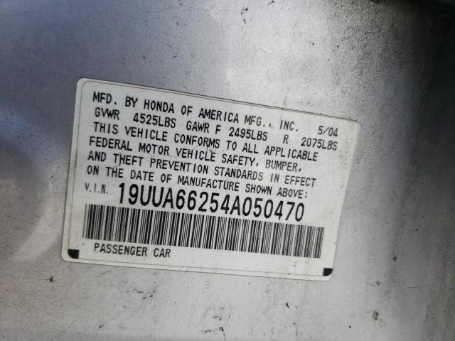 Photo 10 from auction – 2004 ACURA TL with VIN 19UUA66254A050470