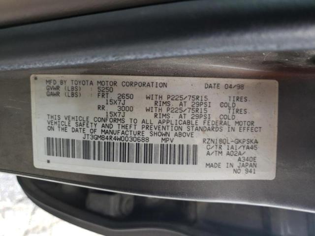 Photo 10 from auction – 1998 TOYOTA 4RUNNER with VIN JT3GM84R4W0030688