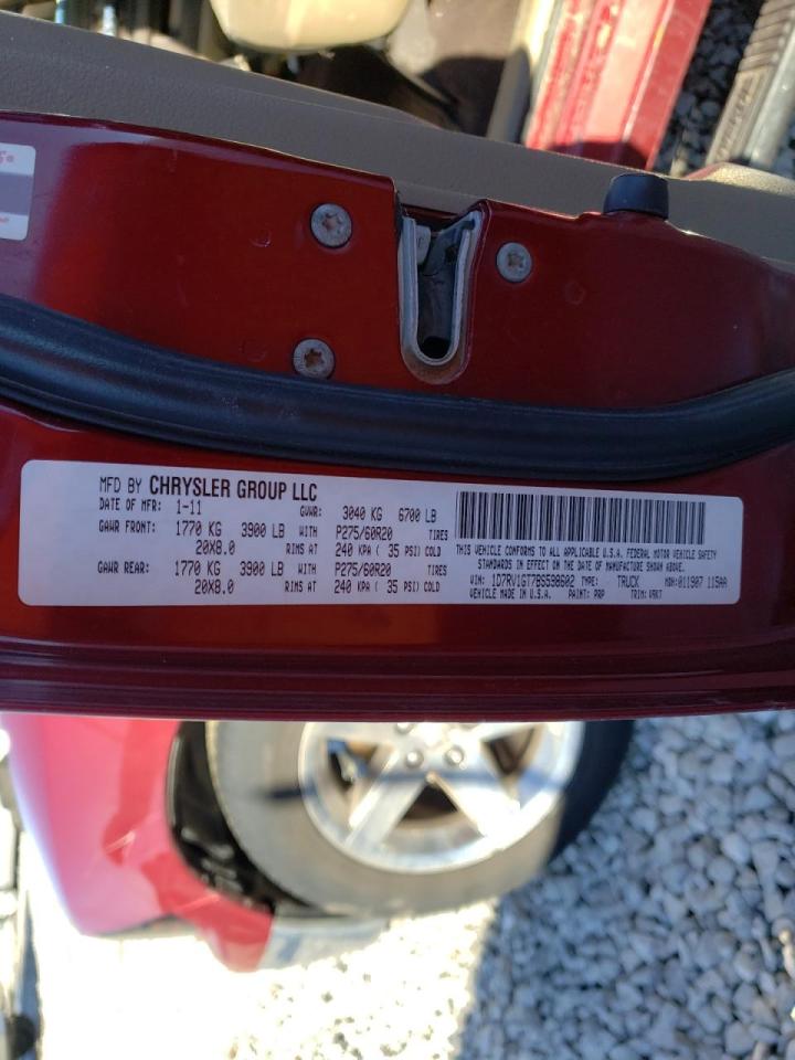 Photo 10 from auction – 2011 DODGE RAM 1500 with VIN 1D7RV1GT7BS598602
