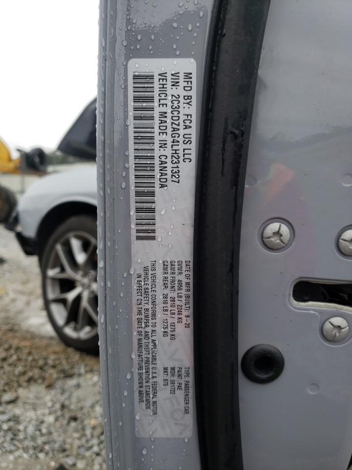 Photo 10 from auction – 2020 DODGE CHALLENGER with VIN 2C3CDZAG4LH231327