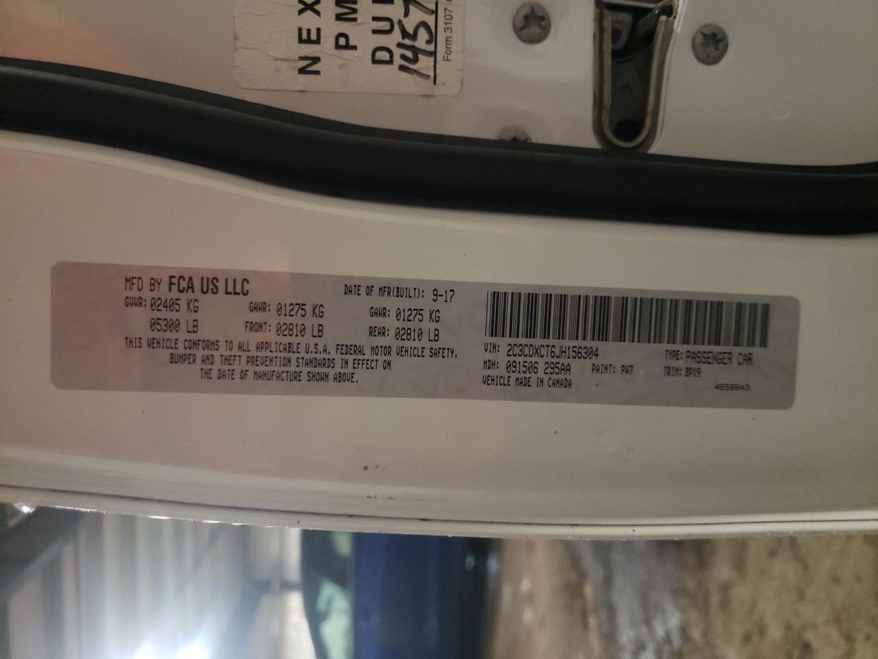 Photo 10 from auction – 2018 DODGE CHARGER R/ with VIN 2C3CDXCT6JH156304