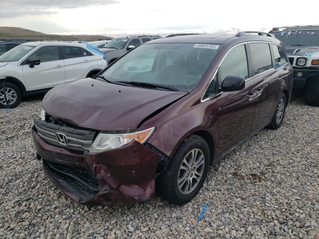 Photo 2 from auction – 2013 HONDA ODYSSEY EX with VIN 5FNRL5H69DB013602