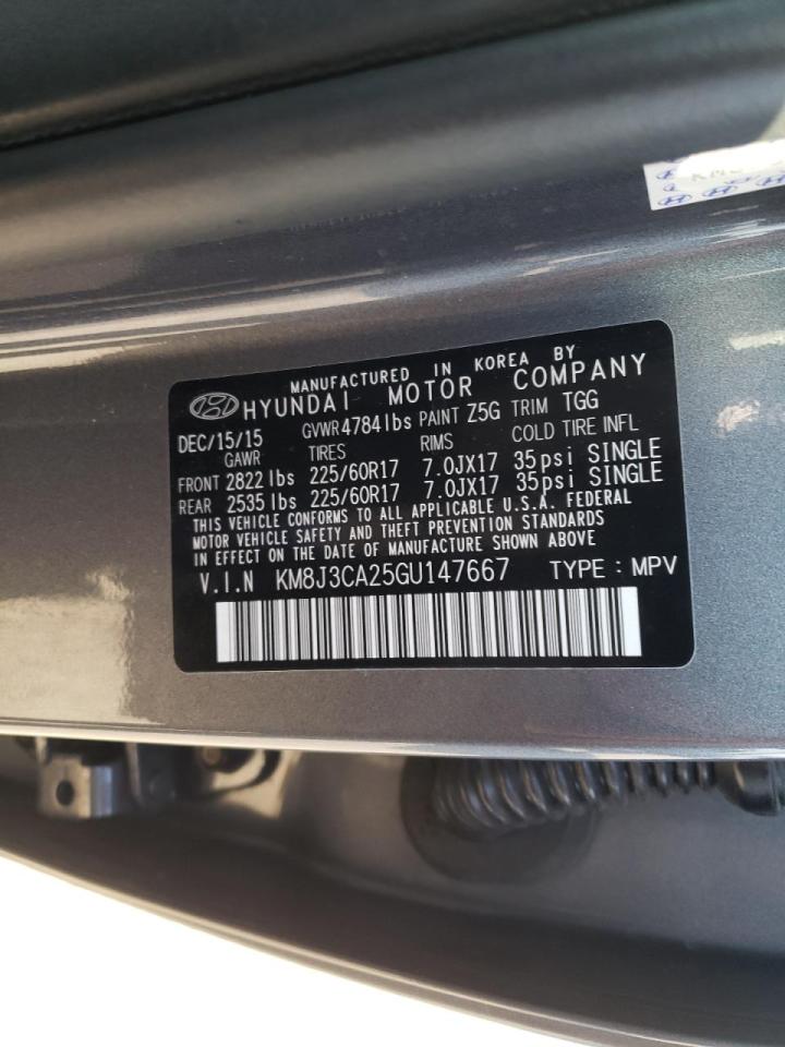 Photo 10 from auction – 2016 HYUNDAI TUCSON LIM with VIN KM8J3CA25GU147667