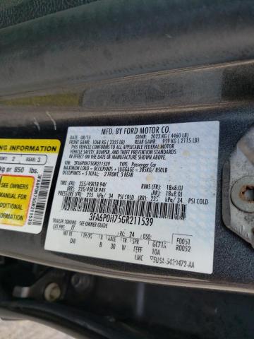 Photo 10 from auction – 2016 FORD FUSION SE with VIN 3FA6P0H75GR211539