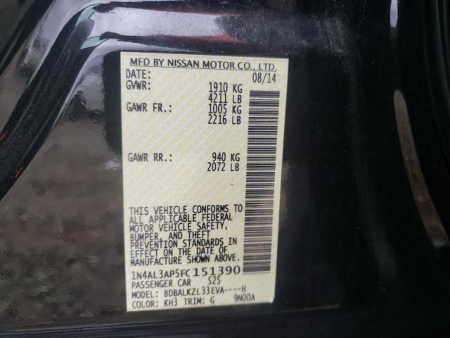 Photo 10 from auction – 2015 NISSAN ALTIMA 2.5 with VIN 1N4AL3AP5FC151390