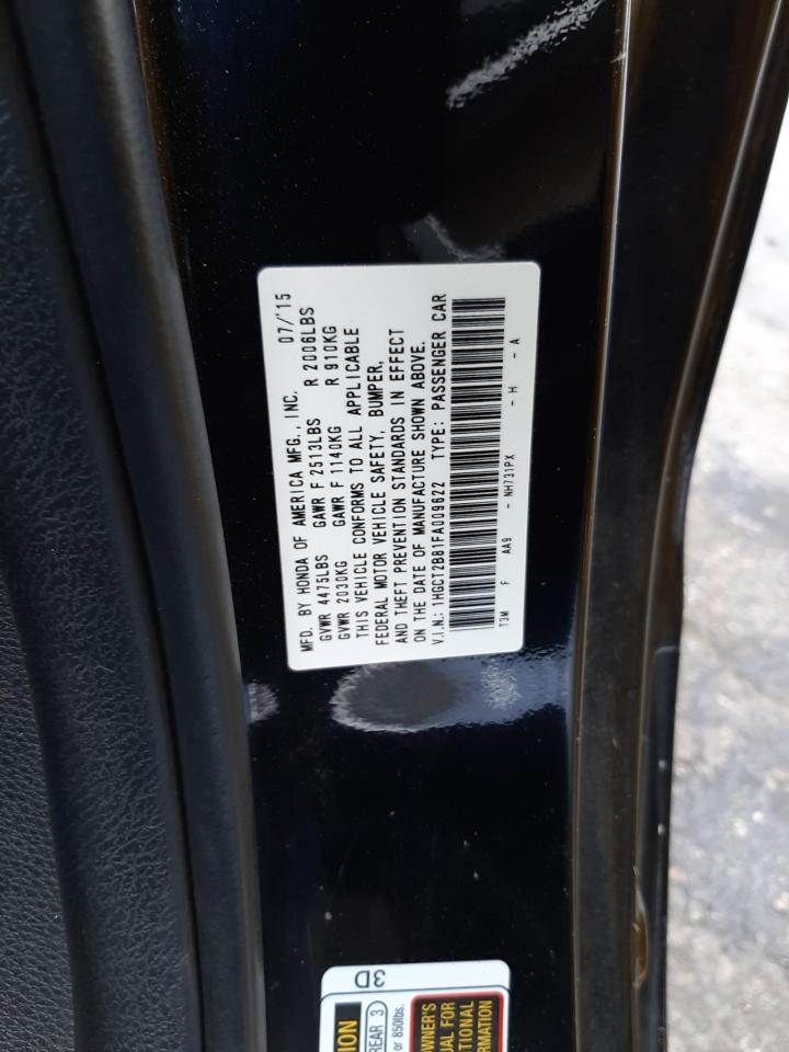 Photo 10 from auction – 2015 HONDA ACCORD EXL with VIN 1HGCT2B81FA009622