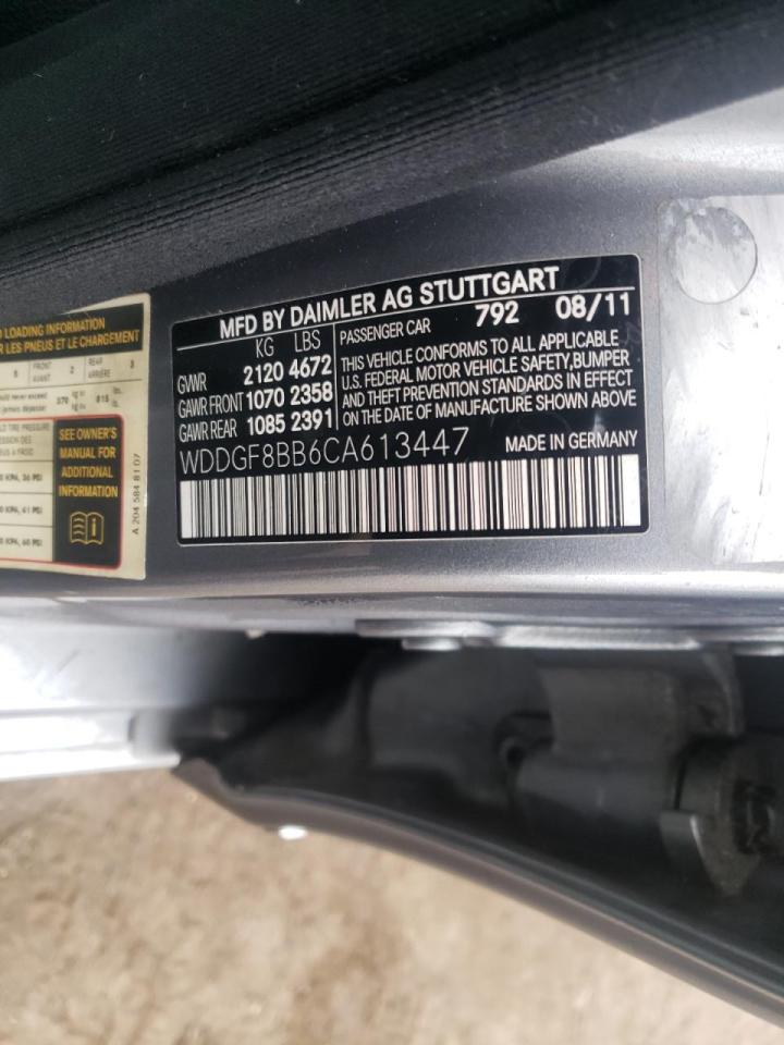Photo 10 from auction – 2012 MERCEDES-BENZ C 300 4MAT with VIN WDDGF8BB6CA613447