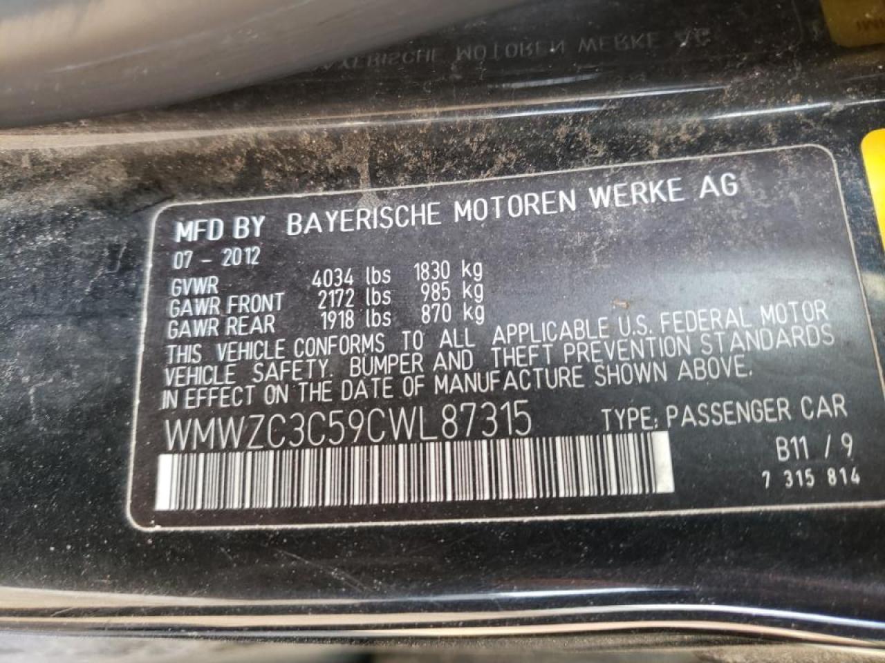 Photo 10 from auction – 2012 MINI COOPER S C with VIN WMWZC3C59CWL87315