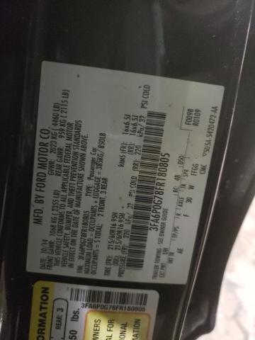 Photo 10 from auction – 2015 FORD FUSION S with VIN 3FA6P0G78FR180805