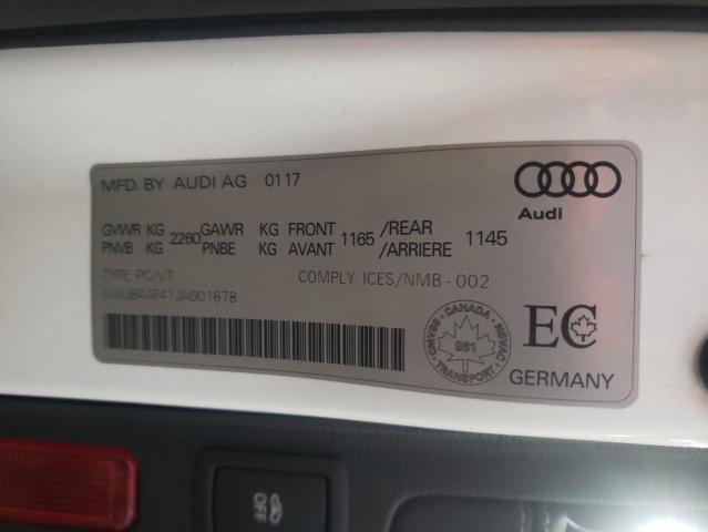 Photo 10 from auction – 2018 AUDI S4 PREMIUM with VIN WAUB4AF41JA001678
