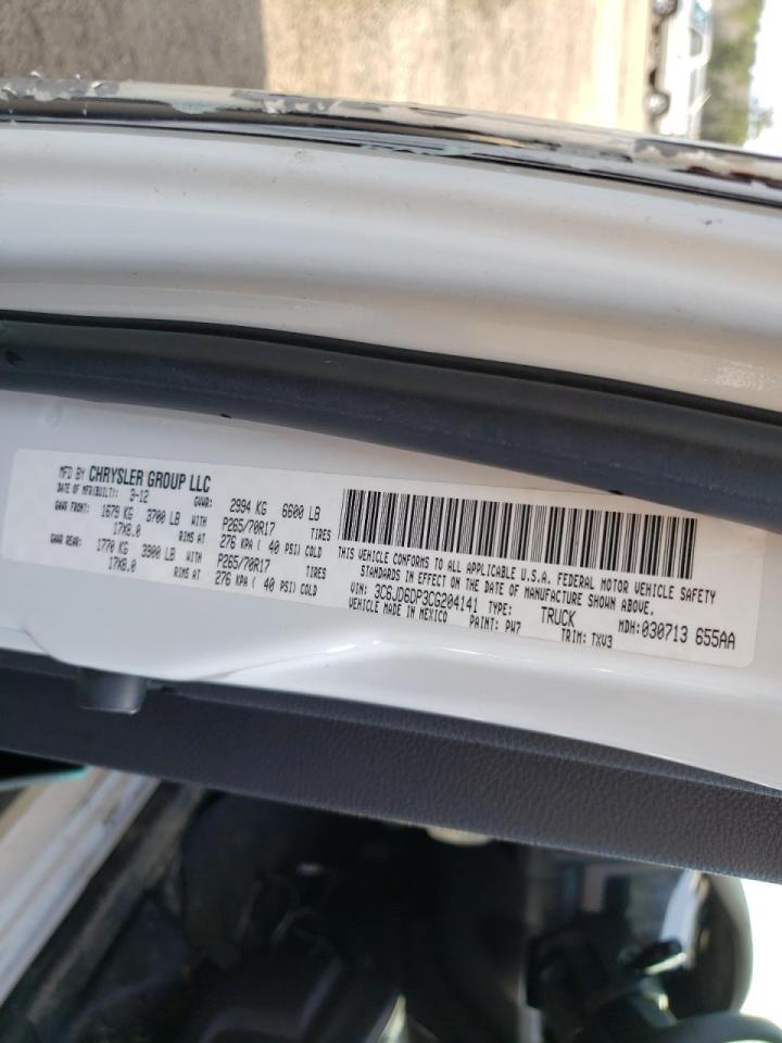 Photo 10 from auction – 2012 DODGE RAM 1500 S with VIN 3C6JD6DP3CG204141