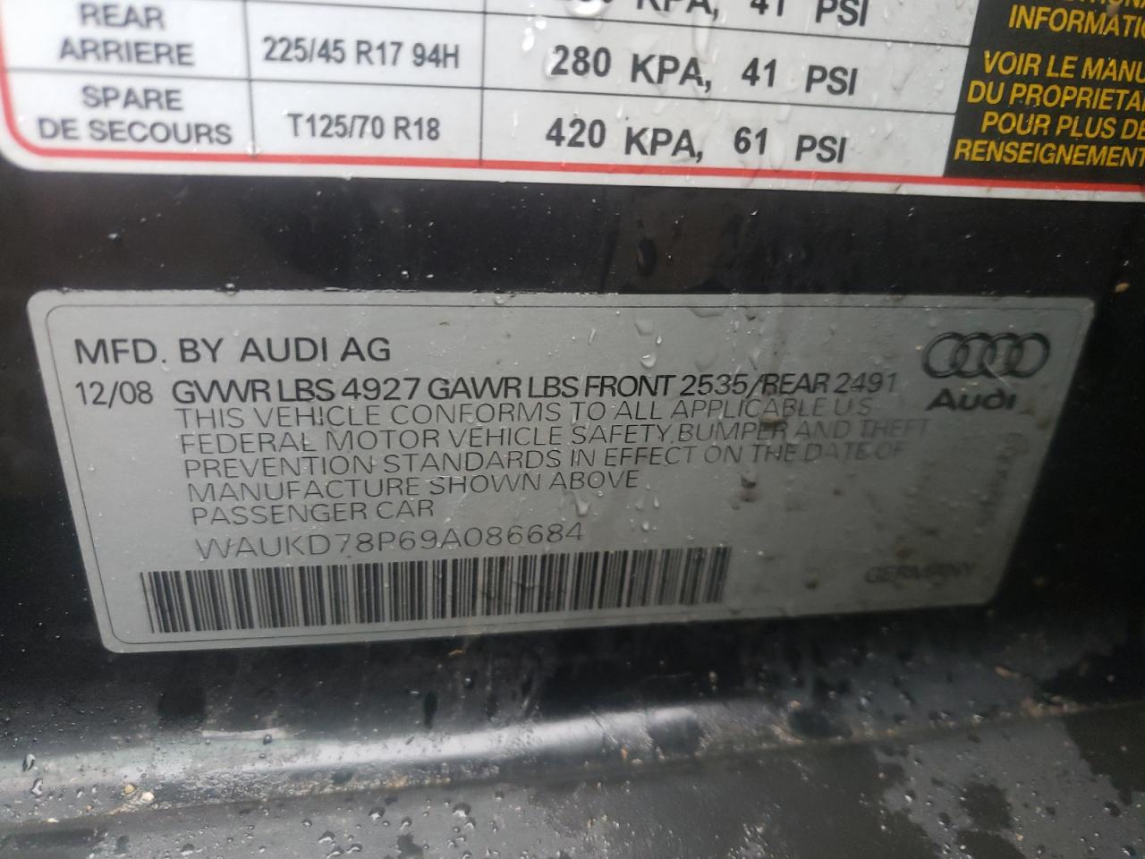 Photo 10 from auction – 2009 AUDI A3 3.2 QUA with VIN WAUKD78P69A086684