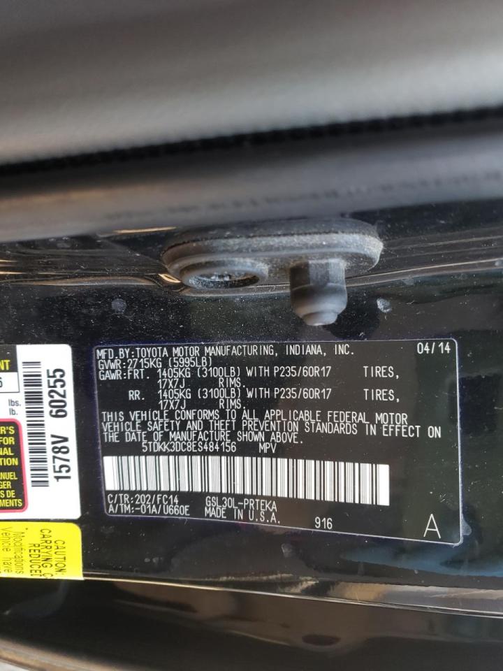 Photo 10 from auction – 2014 TOYOTA SIENNA LE with VIN 5TDKK3DC8ES484156