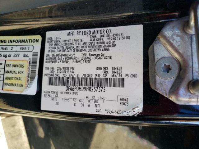 صورة رقم 10 من المزاد - 2017 FORD FUSION SE مع VIN 3FA6P0HD9HR257575