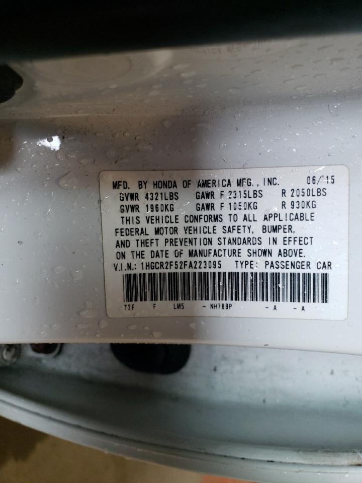 Photo 10 from auction – 2015 HONDA ACCORD SPO with VIN 1HGCR2F52FA223095