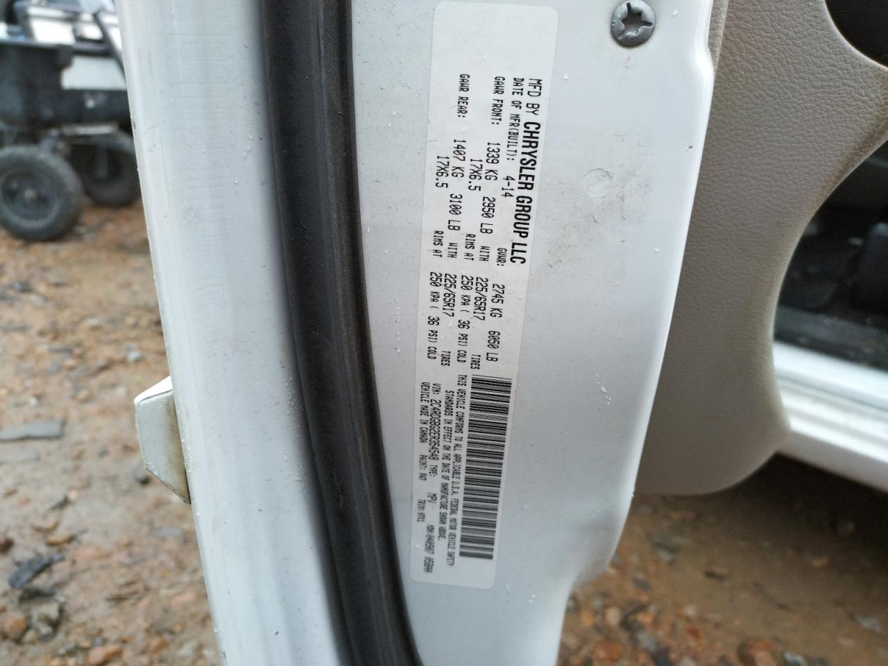 Photo 10 from auction – 2014 DODGE UK with VIN 2C4RDGBG2ER354548