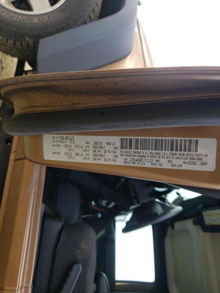 Photo 10 from auction – 2015 JEEP WRANGLER S with VIN 1C4AJWAG6FL711113