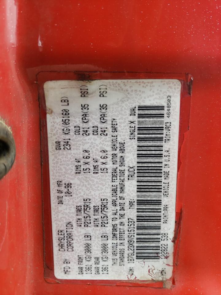 Photo 10 from auction – 1997 DODGE DAKOTA with VIN 1B7GL23X9VS151537