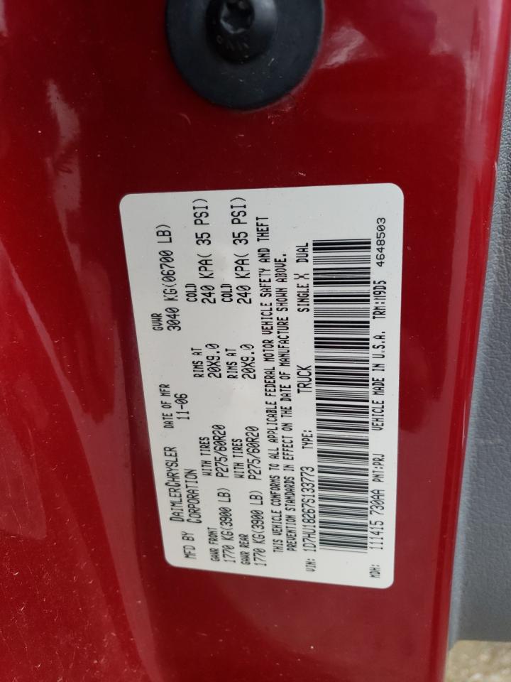 Photo 10 from auction – 2007 DODGE RAM 1500 S with VIN 1D7HU18267S133773