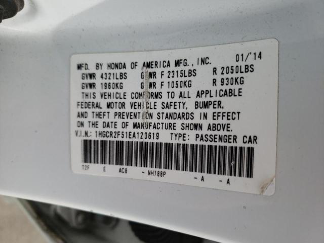 Photo 10 from auction – 2014 HONDA ACCORD SPO with VIN 1HGCR2F51EA120619