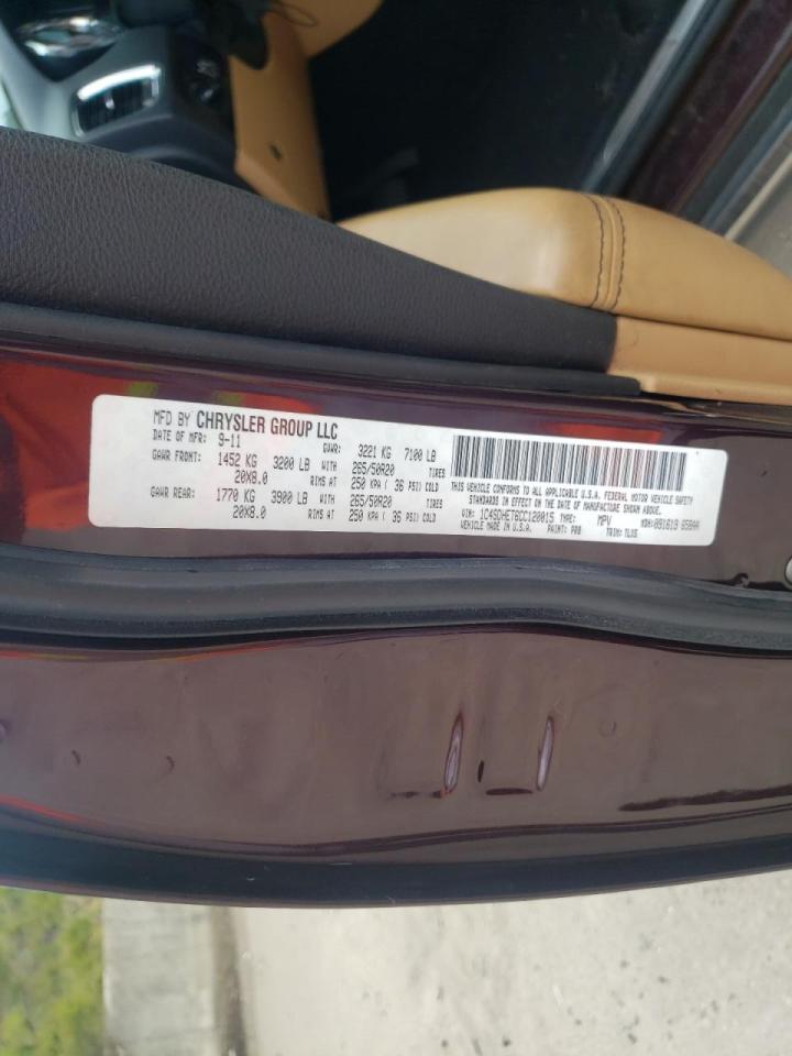 Photo 10 from auction – 2012 DODGE DURANGO CI with VIN 1C4SDHET6CC120015