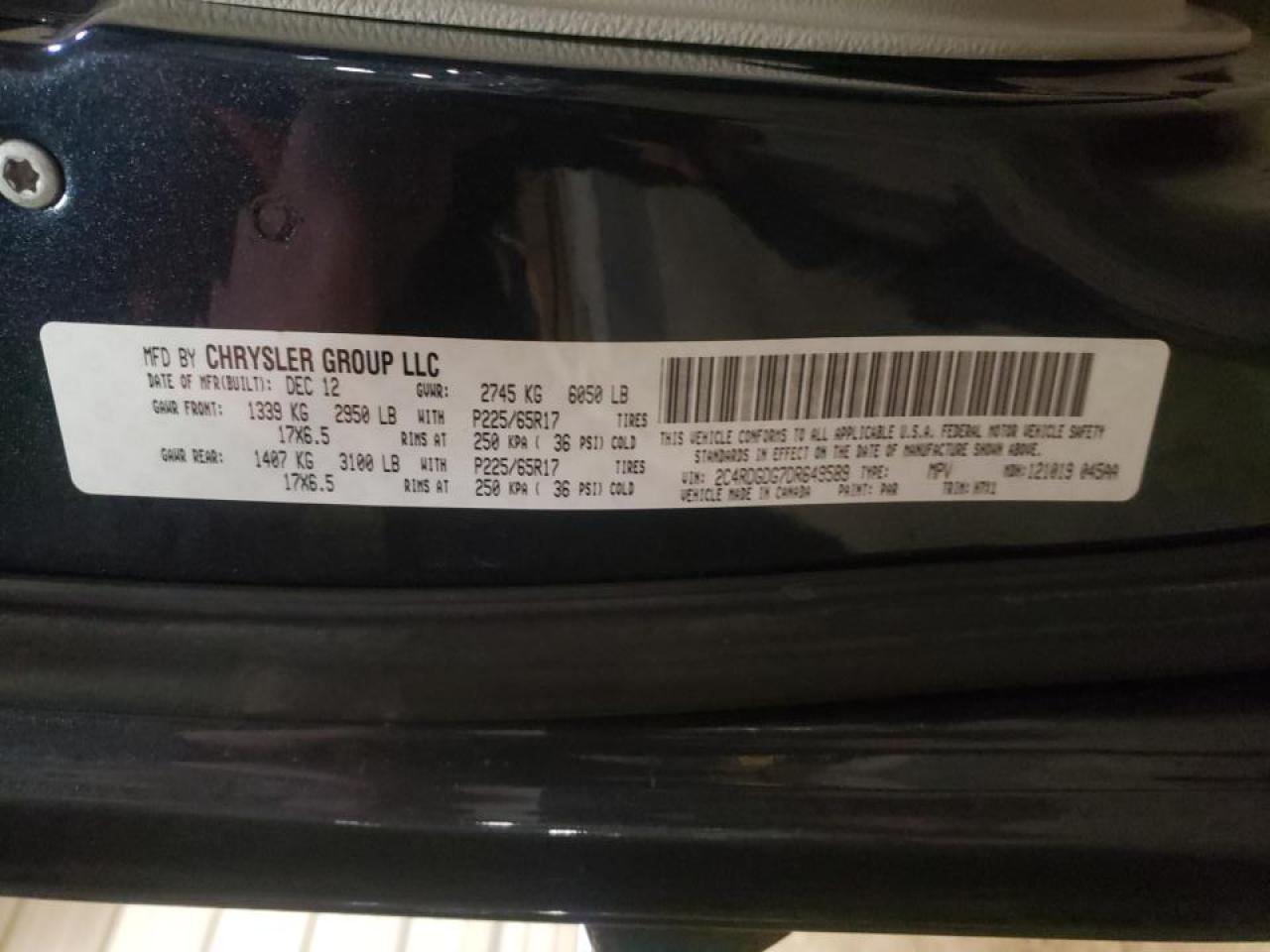Photo 10 from auction – 2013 DODGE GRAND CARA with VIN 2C4RDGDG7DR649589