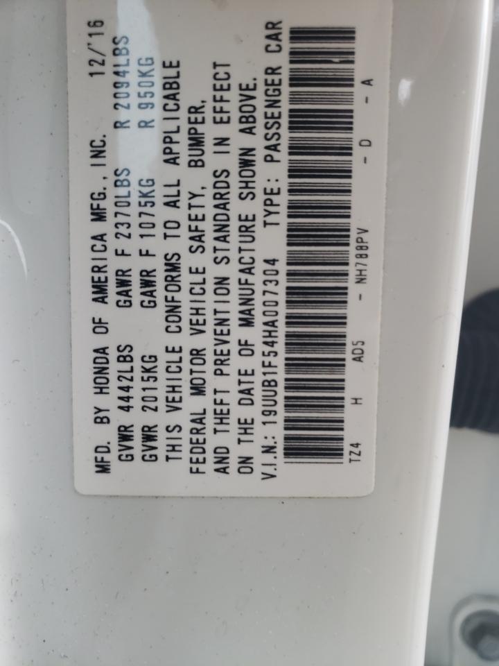 Photo 10 from auction – 2017 ACURA TLX TECH with VIN 19UUB1F54HA007304