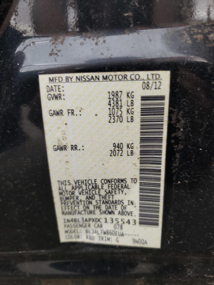 Photo 10 from auction – 2013 NISSAN ALTIMA 3.5 with VIN 1N4BL3APXDC135543