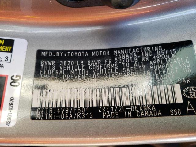 Photo 10 from auction – 2015 TOYOTA COROLLA L with VIN 2T1BURHEXFC429744