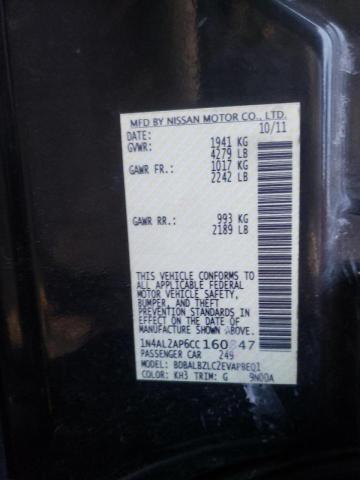 Photo 10 from auction – 2012 NISSAN ALTIMA BAS with VIN 1N4AL2AP6CC160847