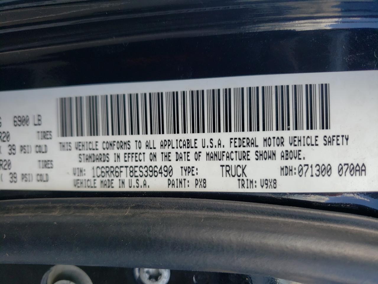 Photo 10 from auction – 2014 RAM 1500 ST with VIN 1C6RR6FT8ES396490