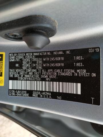 Photo 10 from auction – 2019 TOYOTA HIGHLANDER with VIN 5TDKZRFH1KS321559