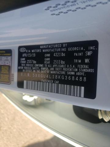 Photo 10 from auction – 2019 KIA OPTIMA EX with VIN 5XXGU4L18KG368488