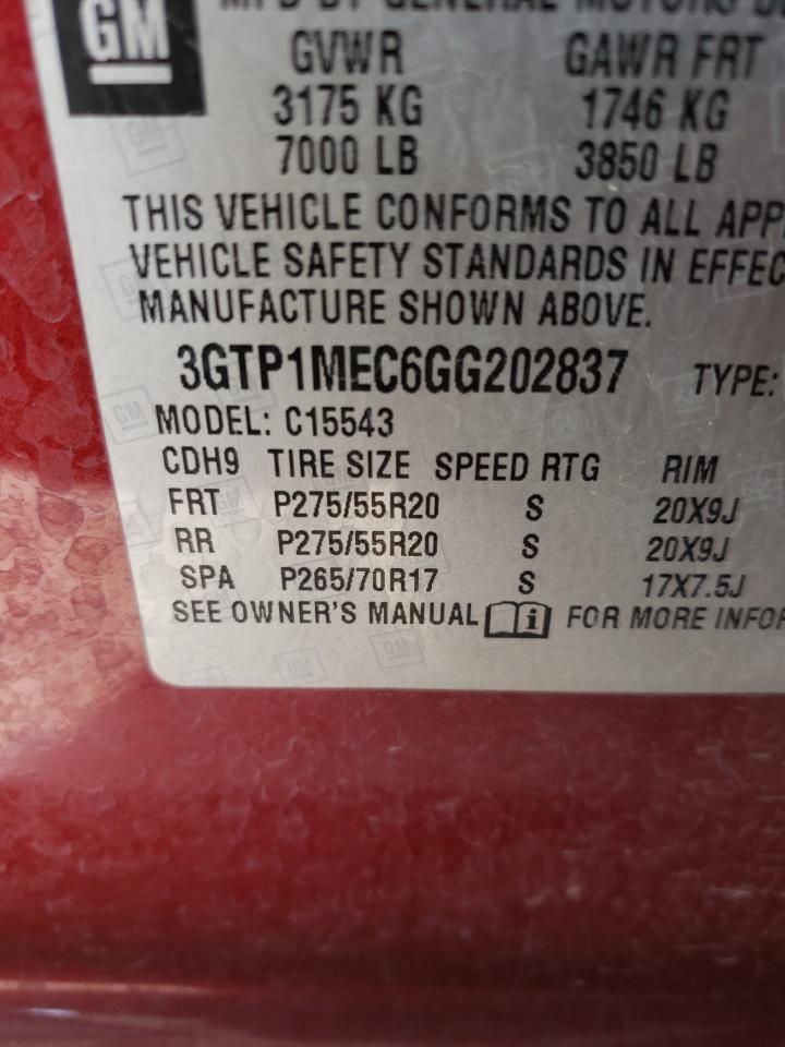 Photo 10 from auction – 2016 GMC SIERRA C15 with VIN 3GTP1MEC6GG202837