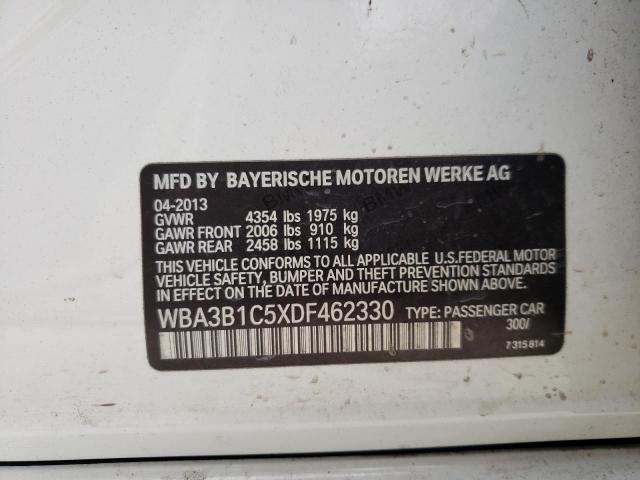 Photo 10 from auction – 2013 BMW 320 I with VIN WBA3B1C5XDF462330