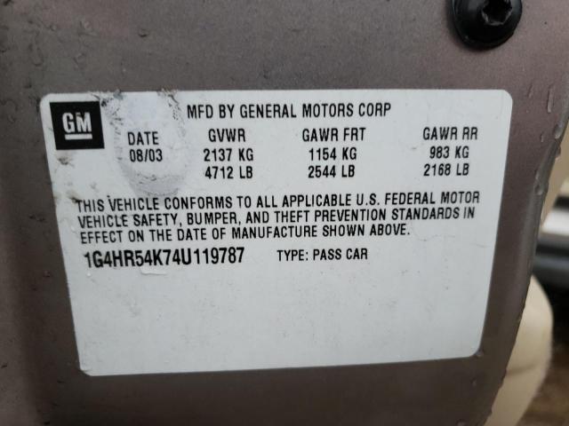 Photo 10 from auction – 2004 BUICK LESABRE LI with VIN 1G4HR54K74U119787