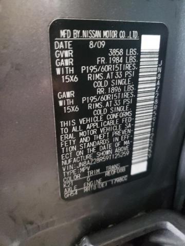 Photo 10 from auction – 2009 NISSAN CUBE BASE with VIN JN8AZ28R59T125259