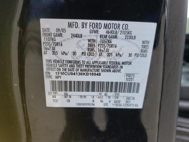 Photo 10 from auction – 2006 FORD ESCAPE LIM with VIN 1FMCU94136KB18948