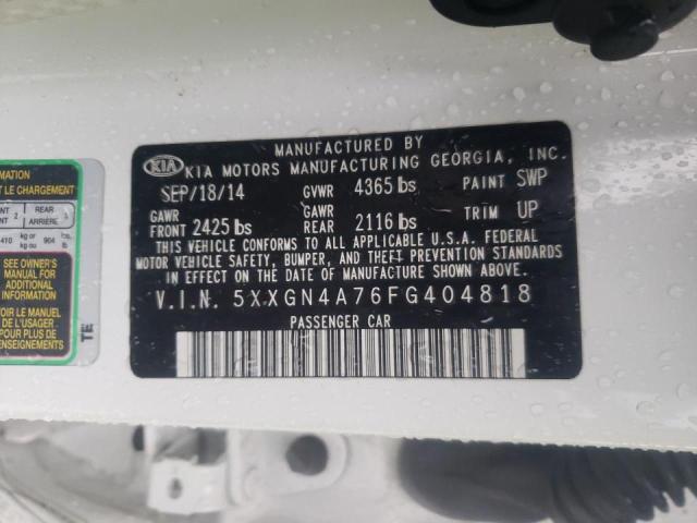 Photo 10 from auction – 2015 KIA OPTIMA EX with VIN 5XXGN4A76FG404818