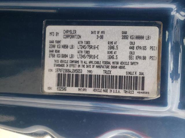 Снимка 10 от търг – 2002 DODGE RAM 2500 с VIN 3B7KF23642M307447